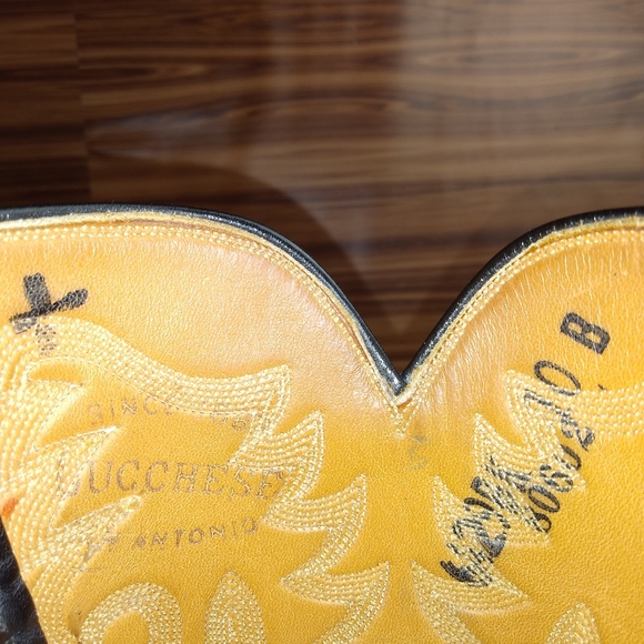 Lucchese Black Ostrich Boots Sz 10B - Picture 12 of 12